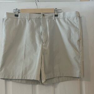 Lands' End Men’s Flat-Front Chino Shorts in Light Khaki